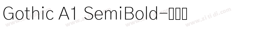 Gothic A1 SemiBold字体转换
